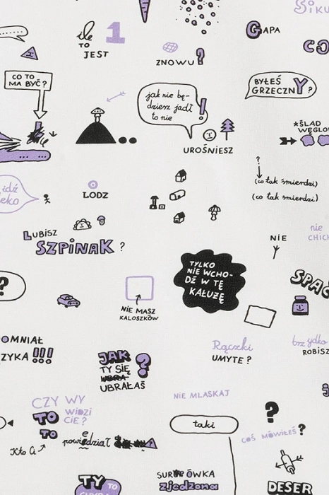 Trudne pytania dzieciak - 1 mb - dzianina na metry