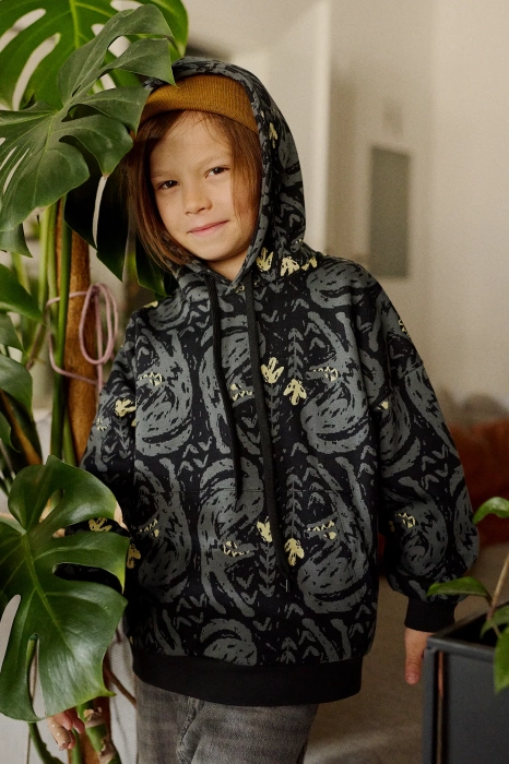 Bluza dziecięca żakardowa Wilki